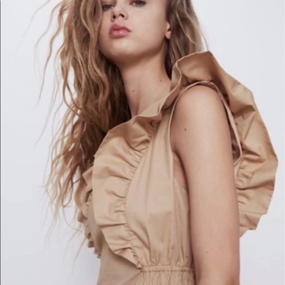 [Donated] Sleeveless 100% Cotton Ruffled Dress - Picture 3 of 5